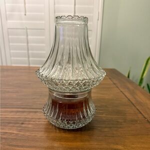 Vintage Lamplight Farms Austria Crystal Glass 2 Pc Oil Holder Fairy light.